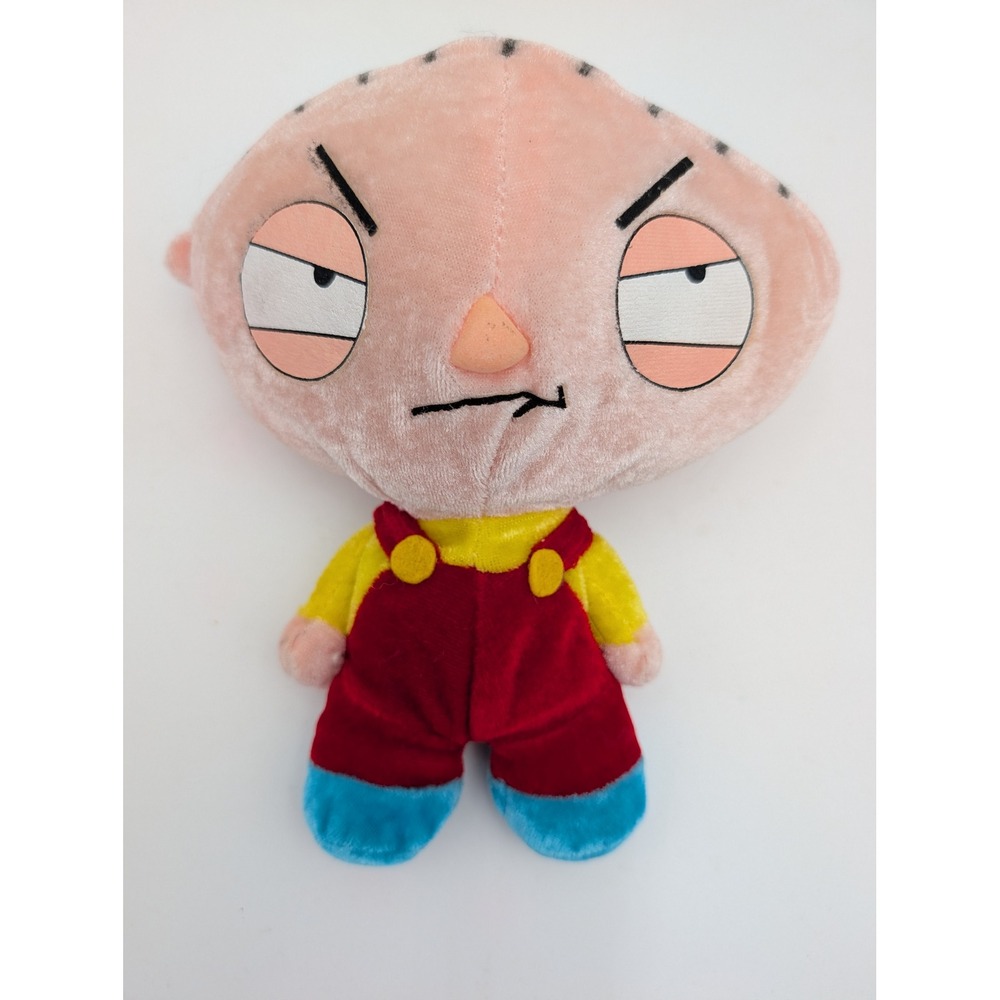 Family Guy Stewie Griffin Plush Red Overalls Yellow Shirt 7 Inch Toy